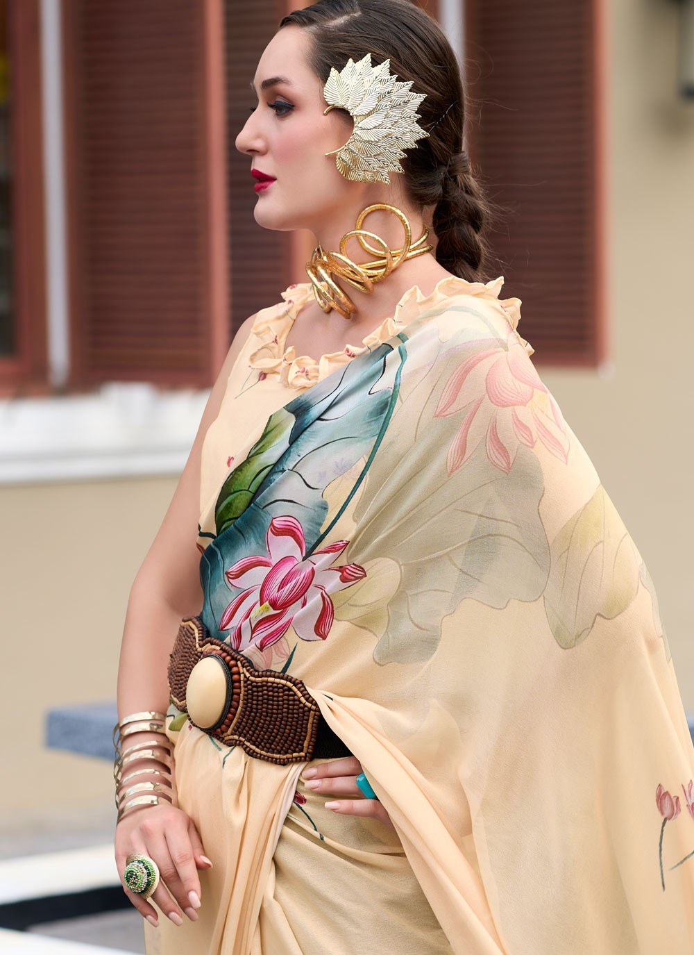 Classic Printed Georgette Saree - S8824