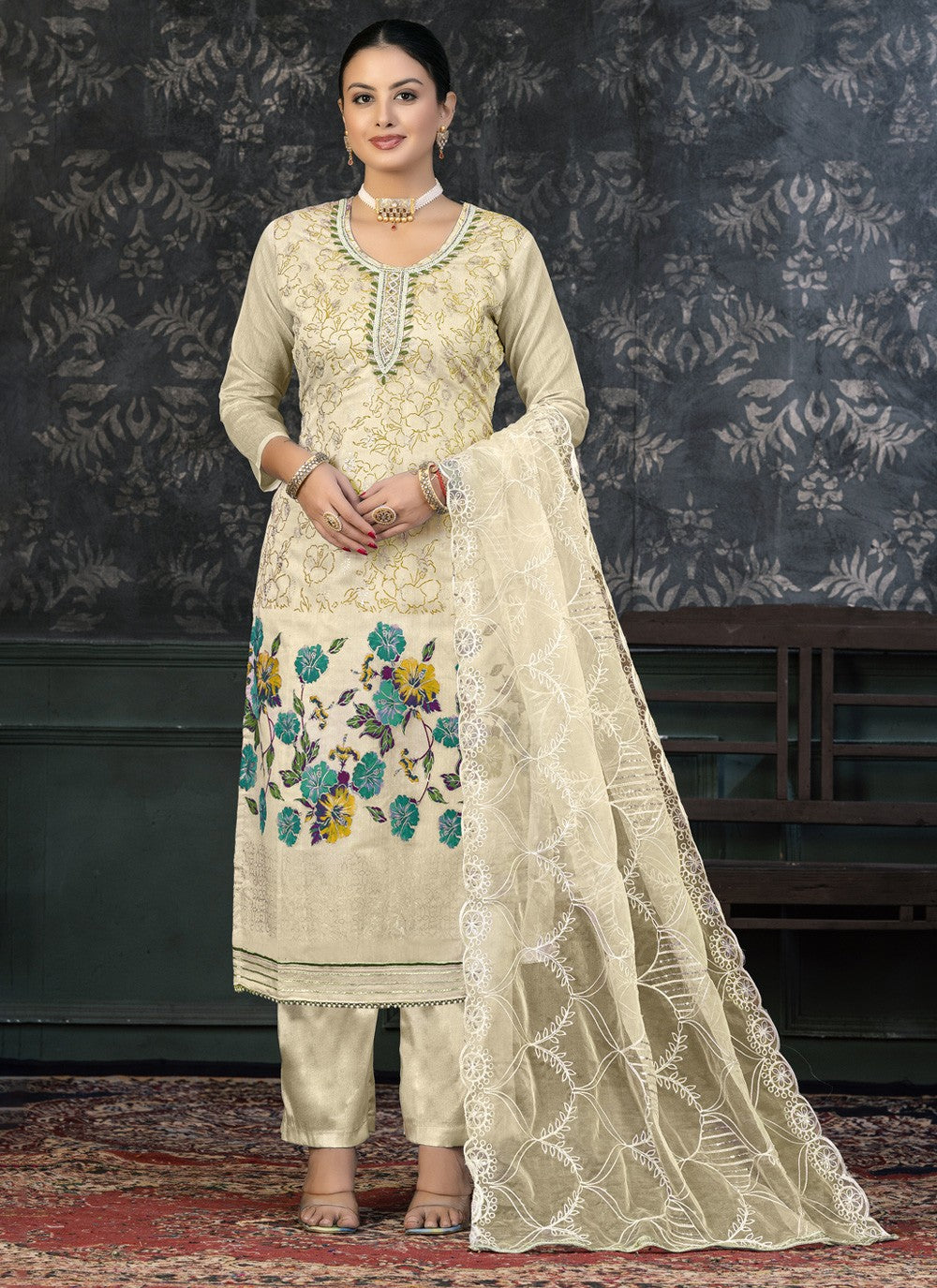 Organza Salwar Suit - T1417