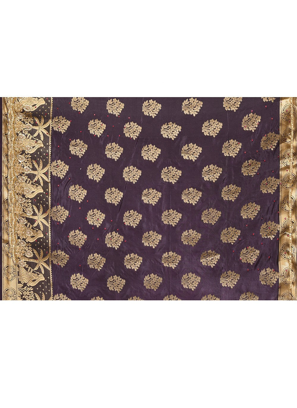 Hand Embroidery Kanjivaram Silk Cream Saree S14325