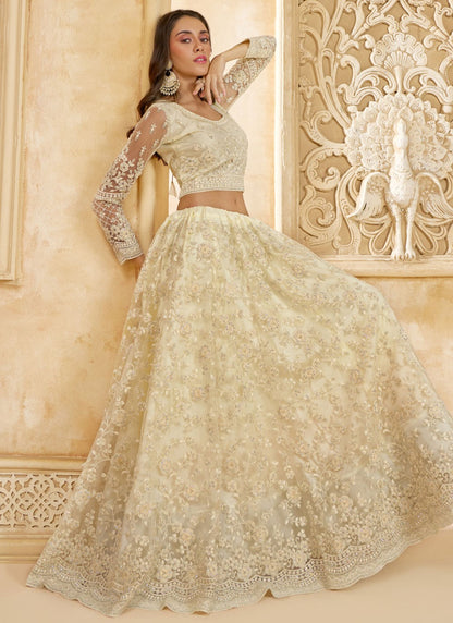 Cord Net A - Line Lehenga - L2858