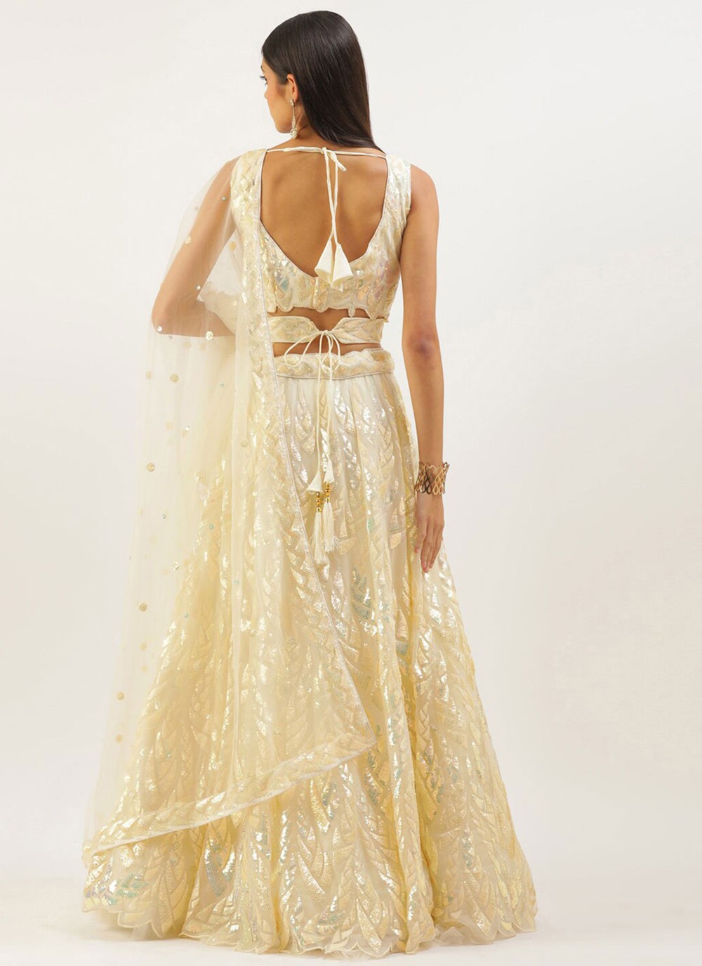 Embroidered Net A - Line Lehenga - L2351