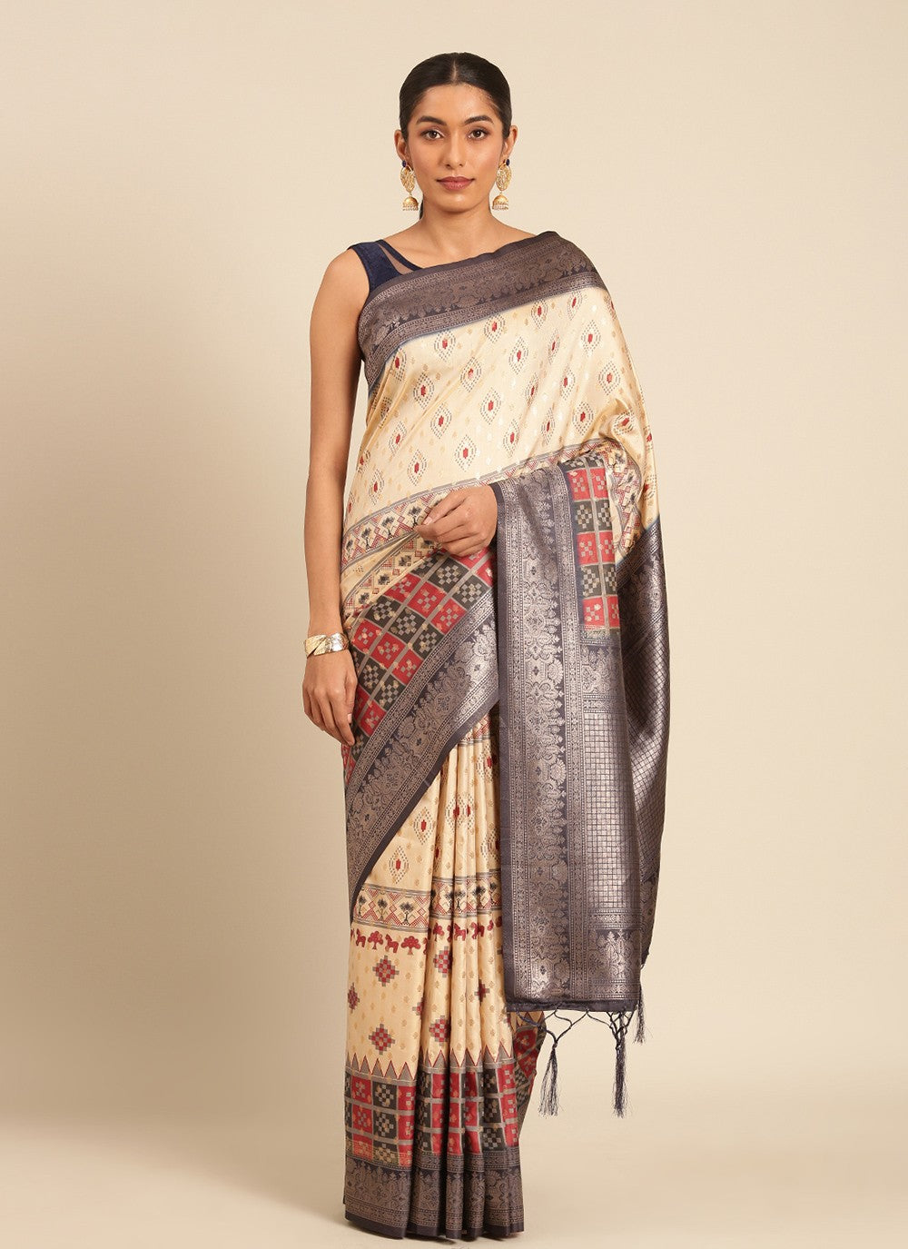 Traditional Printed Silk Saree - S8156