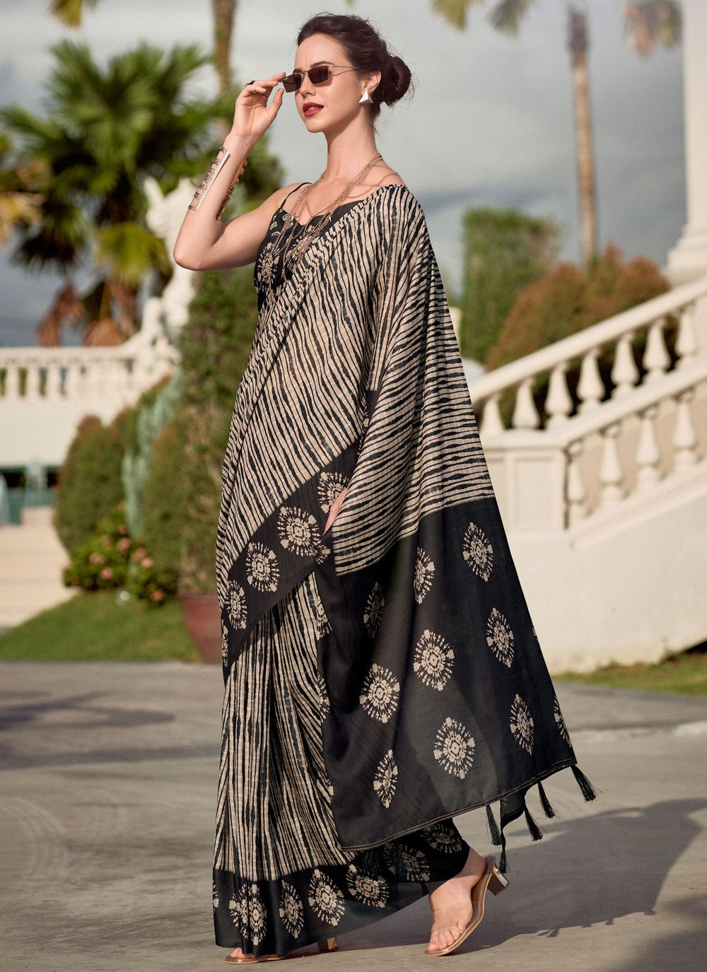 Classic Printed Silk Saree - S8140
