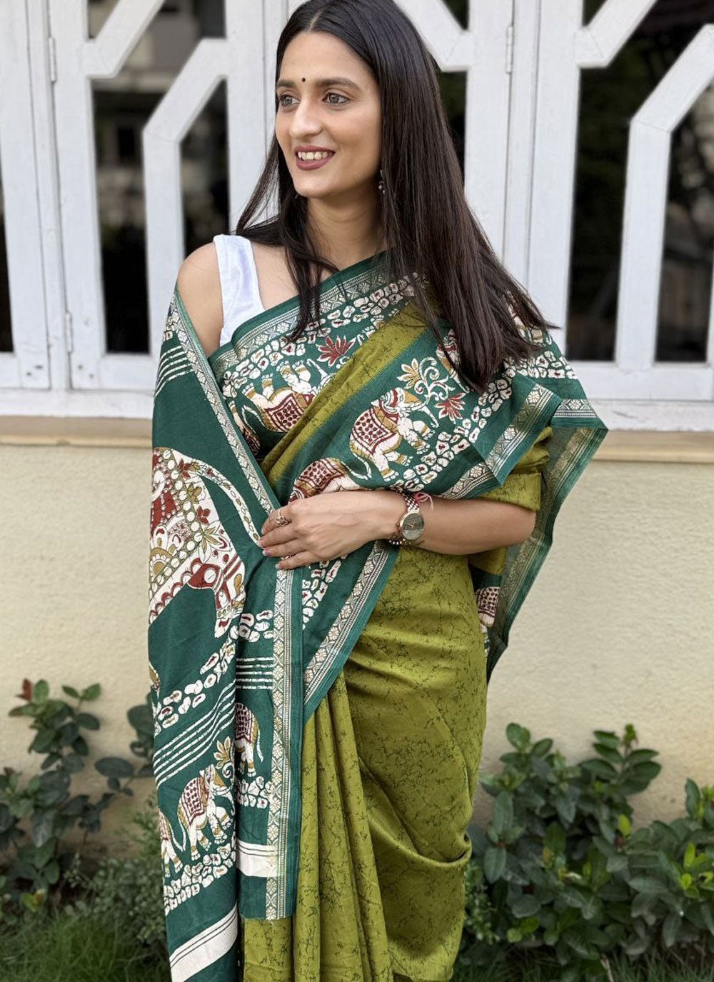 Printed Crepe Silk Saree - S11753