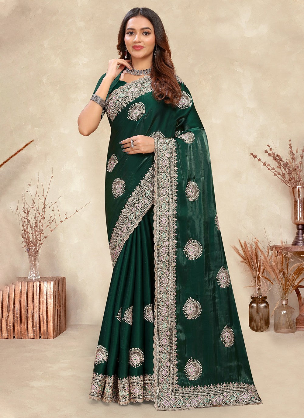 Trendy Cord Crepe Silk Saree - S5288