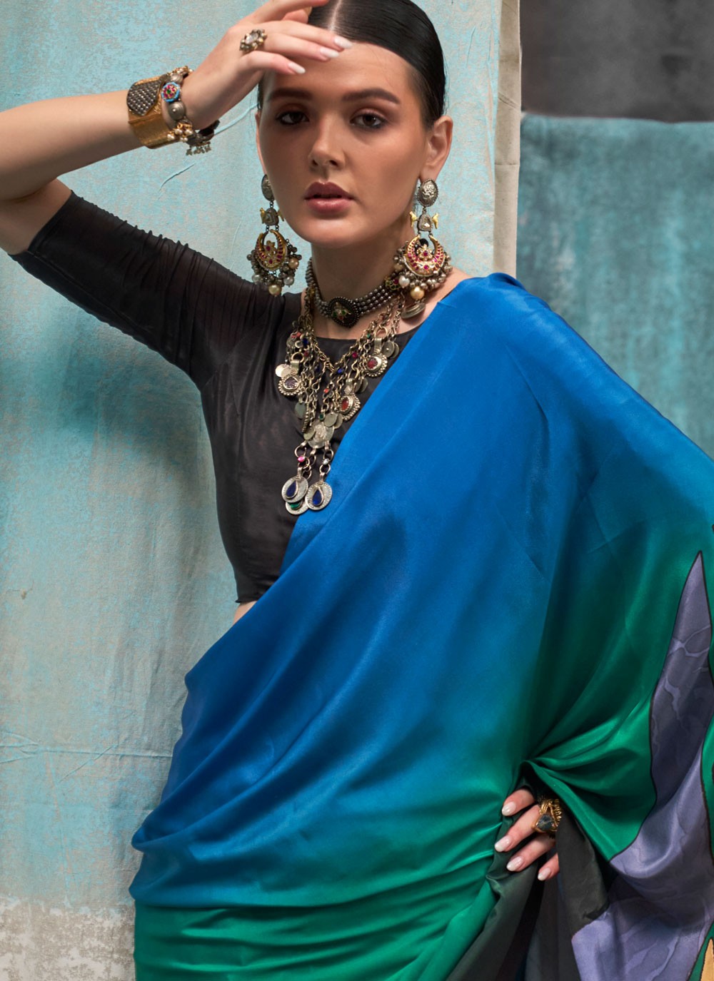 Classic Printed Crepe Silk Saree - S6461