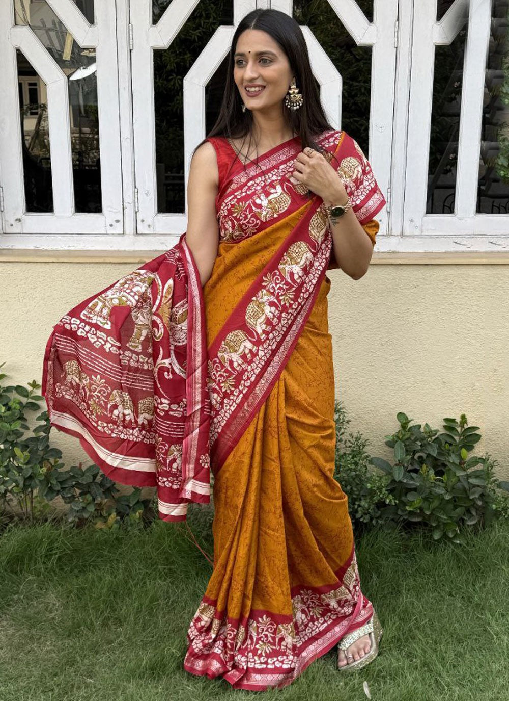 Printed Crepe Silk Saree - S11753