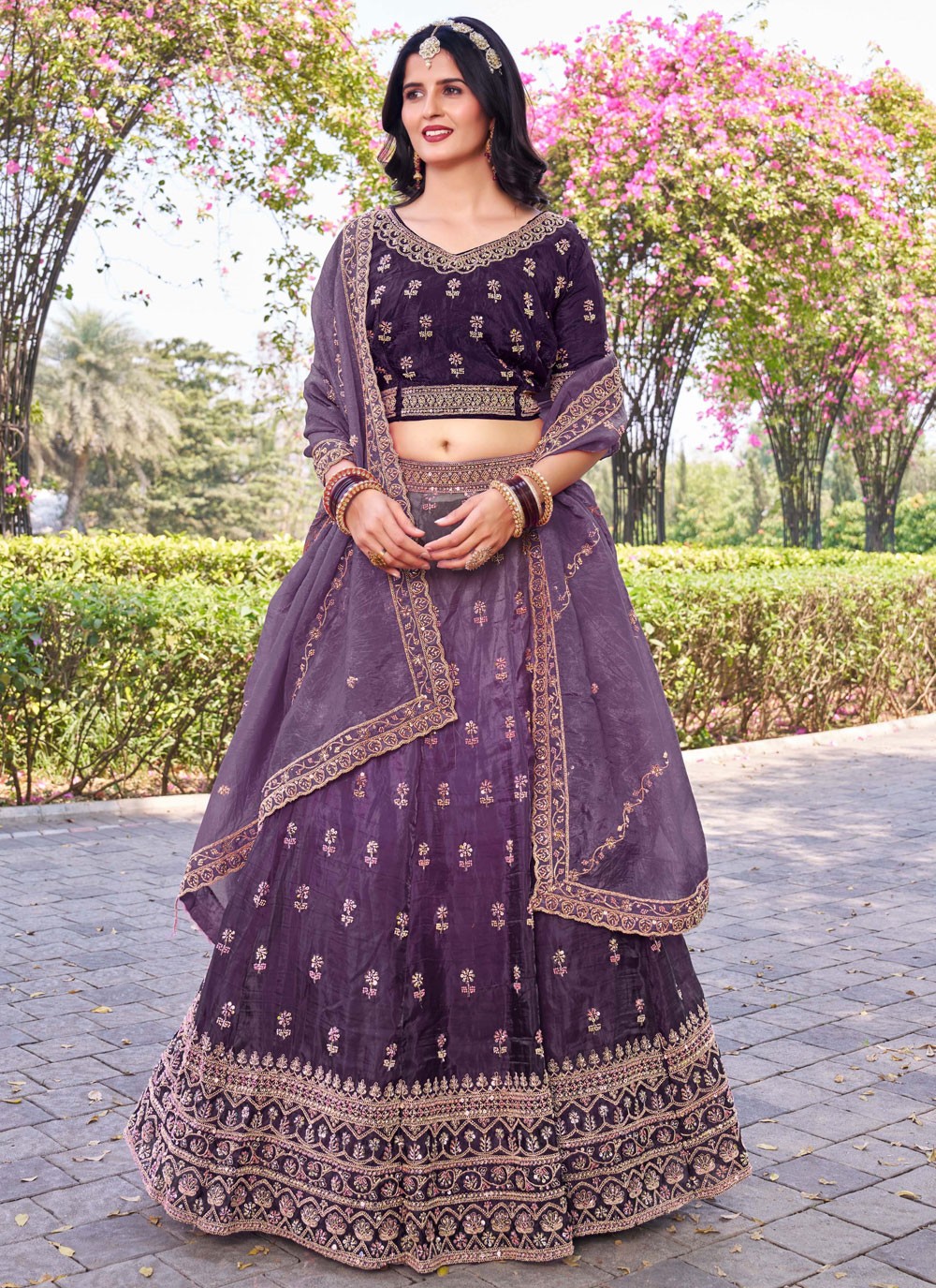 Crush Ceremonial, Festival, Mehandi & Sangeet A - Line Lehenga L3650
