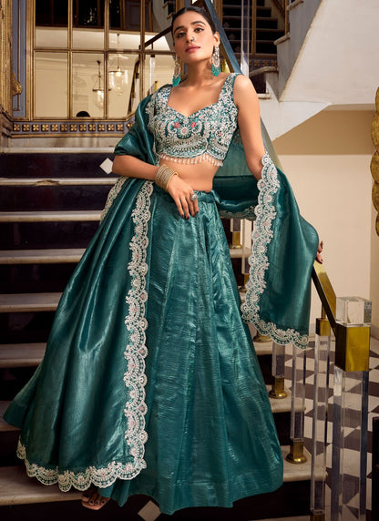 Crush Ceremonial, Festival, Mehandi & Sangeet A - Line Lehenga L3649