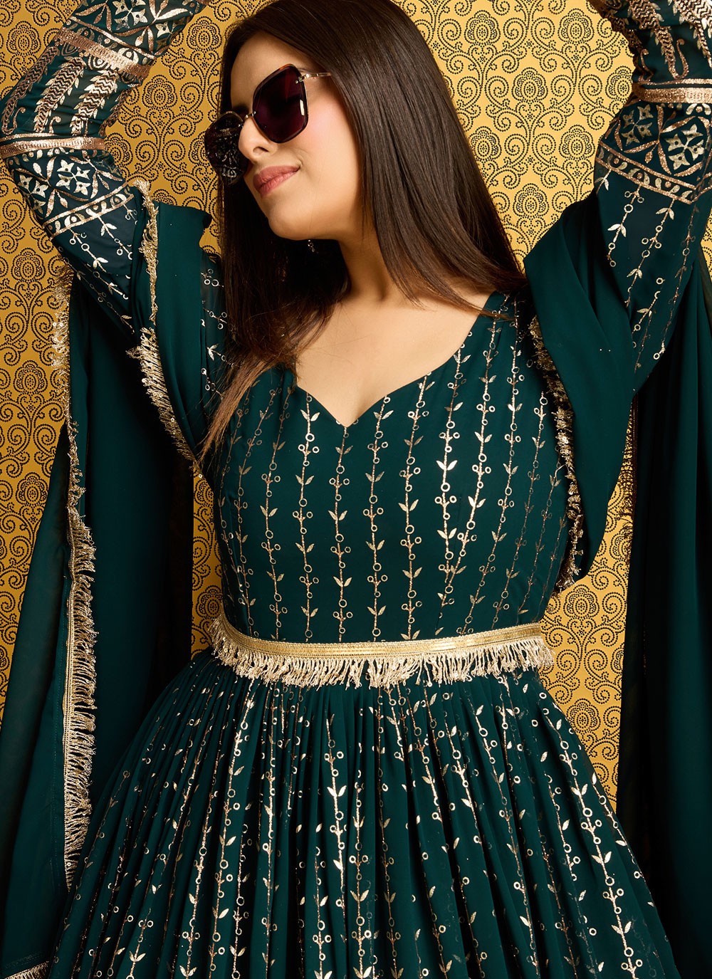 Faux Georgette Gown - G1323