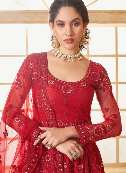 Cord Net A - Line Lehenga - L2719