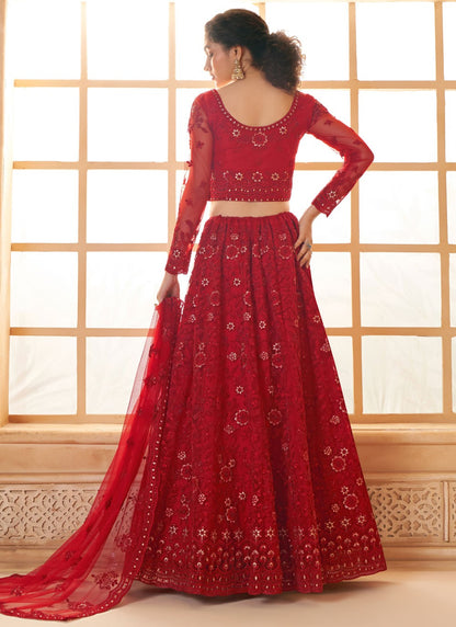 Cord Net A - Line Lehenga - L2719