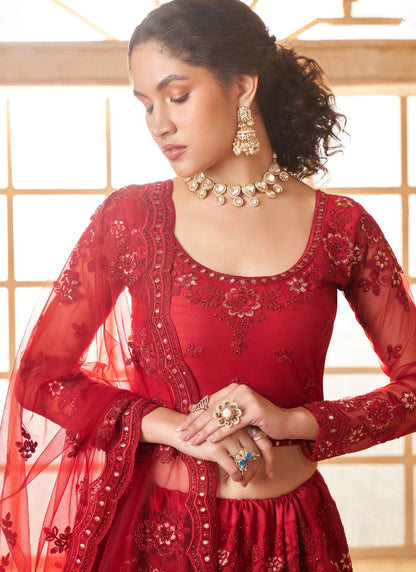 Cord Net A - Line Lehenga - L2719