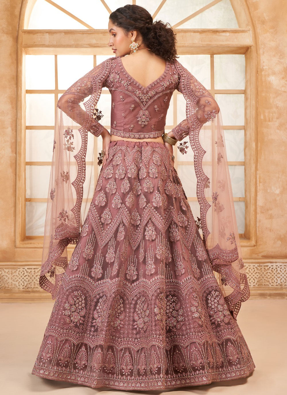 Cord Net A - Line Lehenga - L2728