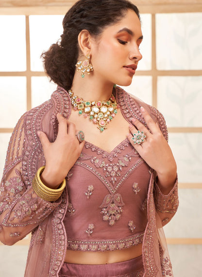 Cord Net A - Line Lehenga - L2728