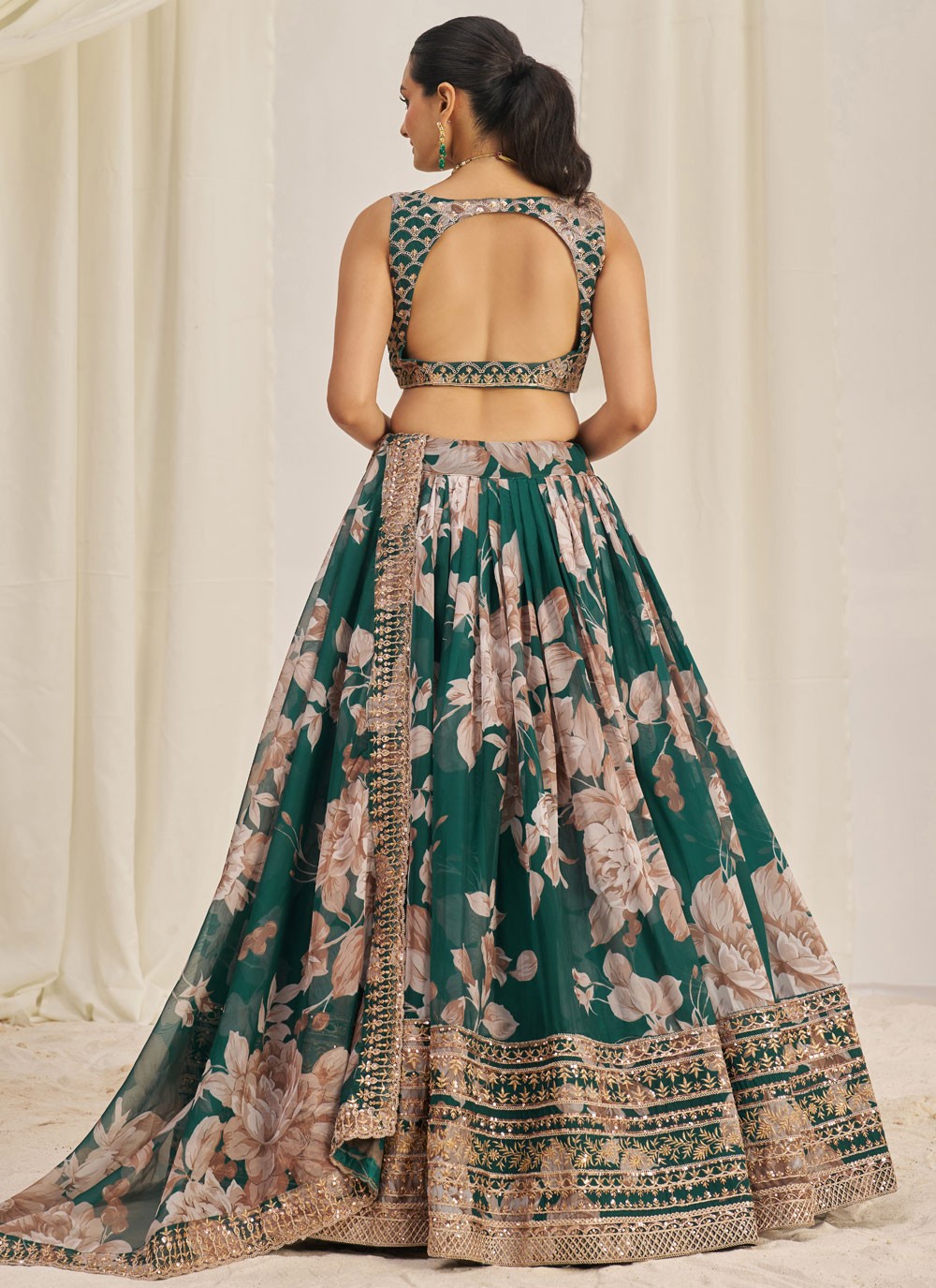 Dori Work Organza A - Line Lehenga - L2373
