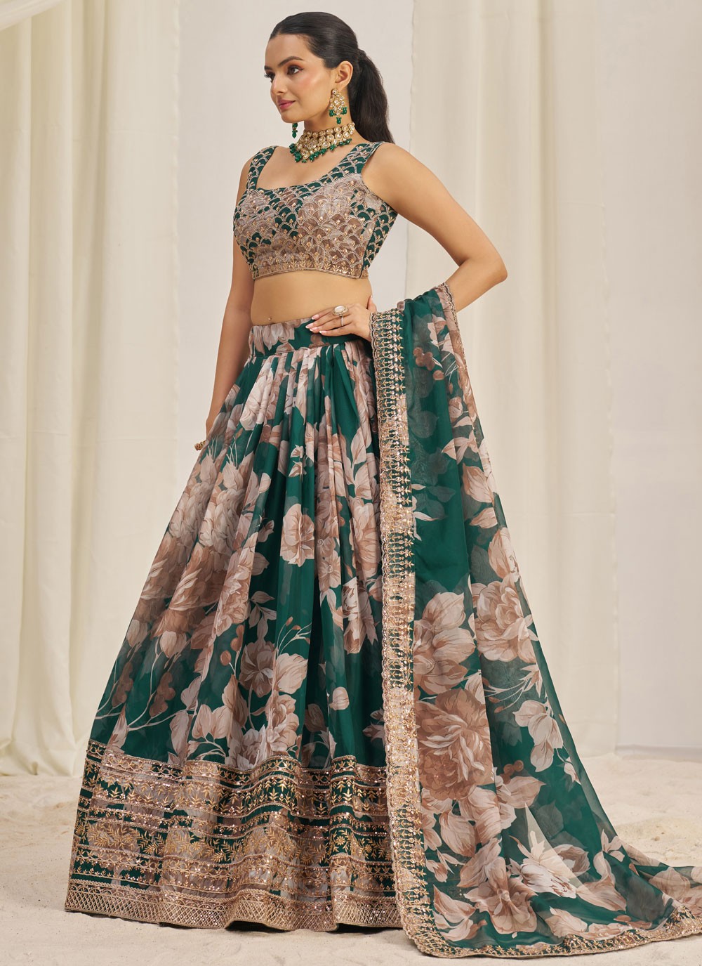 Dori Work Organza A - Line Lehenga - L2373