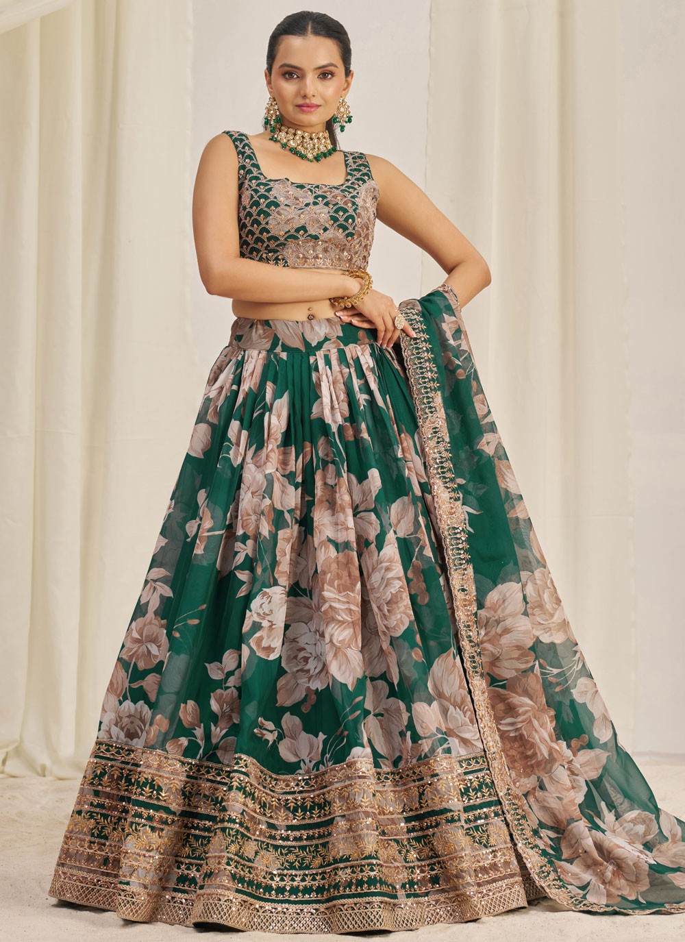 Dori Work Organza A - Line Lehenga - L2373