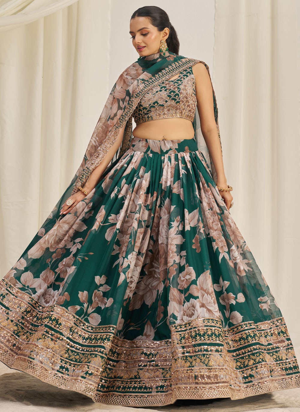 Dori Work Organza A - Line Lehenga - L2373