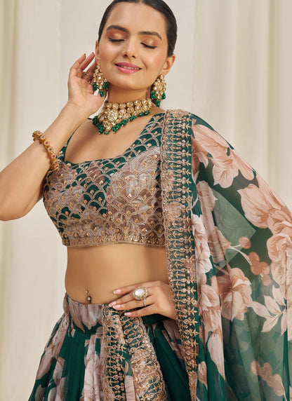 Dori Work Organza A - Line Lehenga - L2373