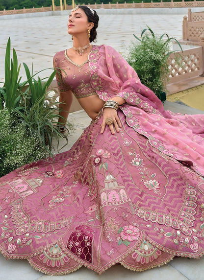 Embroidered Silk A - Line Lehenga - L2813