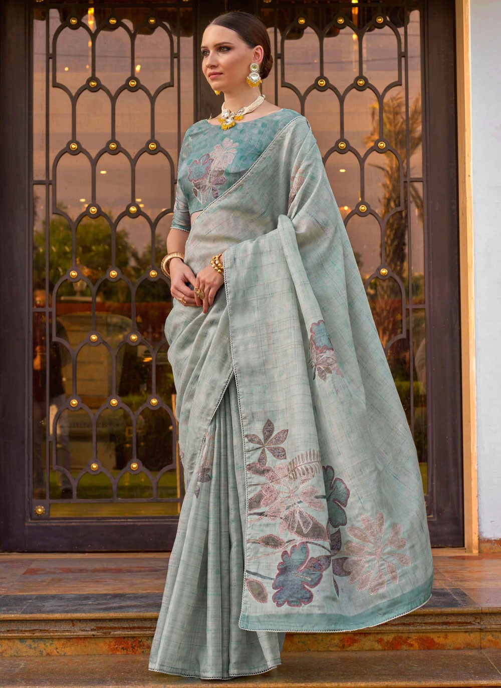 Classic Printed Silk Saree - S8450