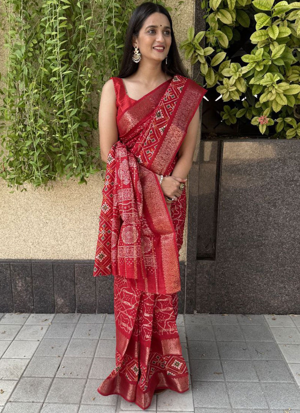 Printed, Weaving Zari Cotton Silk Saree - S11784