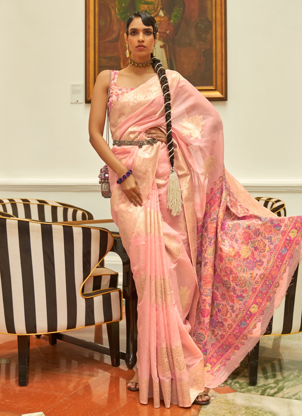 Classic Weaving Zari Art Silk Saree - S3684