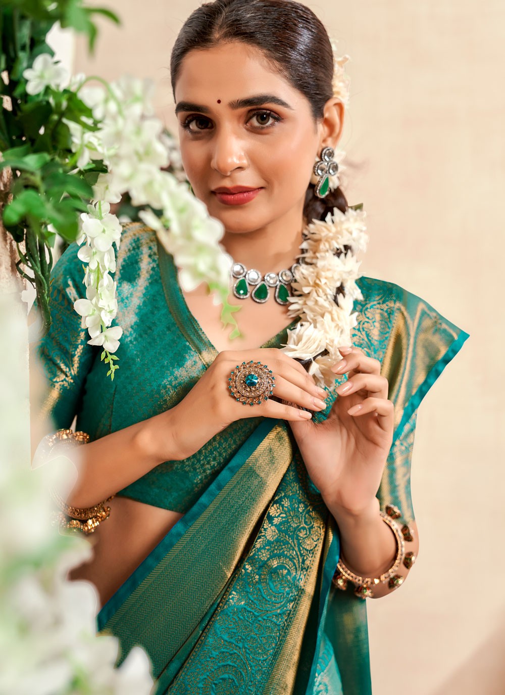 Classic Weaving Zari Malbari Silk Saree - S6499