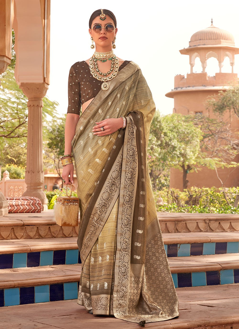 Traditional Digital Print Silk Saree - S2951