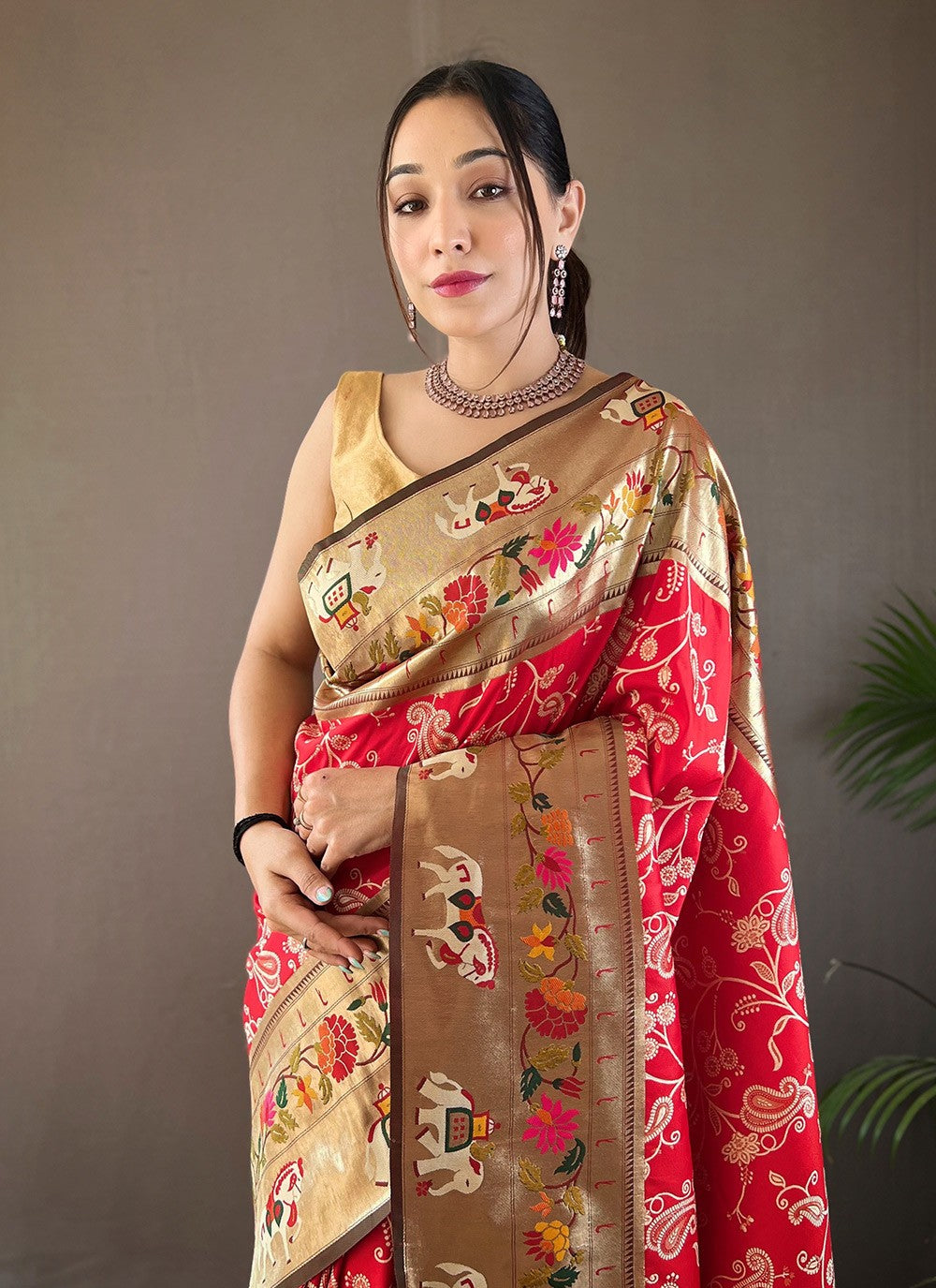 Traditional Printed Silk Saree - S5925