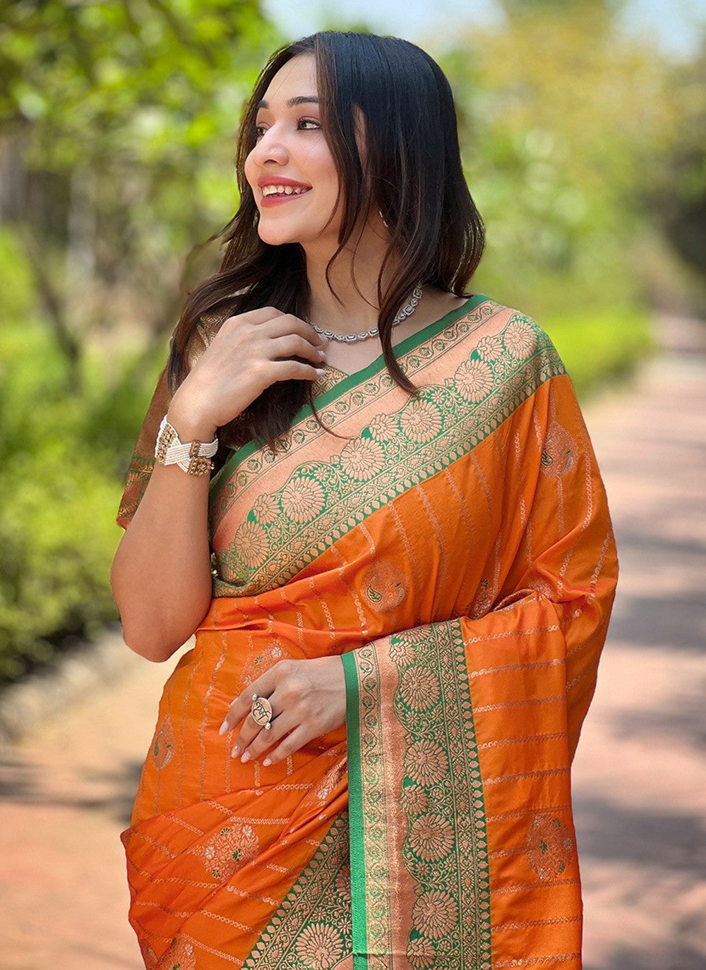 Traditional Weaving Zari Silk Saree - S8375