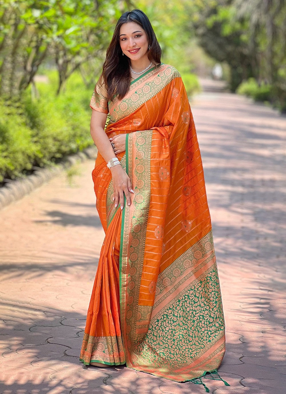 Traditional Weaving Zari Silk Saree - S8375