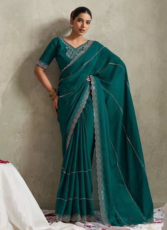 Rama Satin Contemporary Saree Diamond, Printed S20159