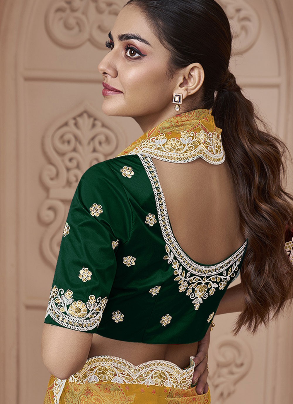 Classic Digital Print Crepe Silk Saree - S5459