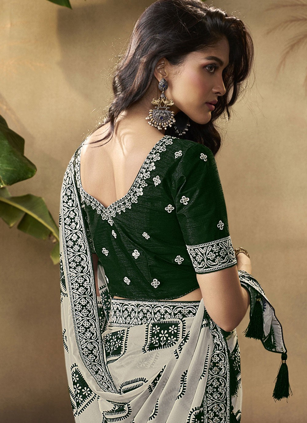 Classic Digital Print Crepe Silk Saree - S5459