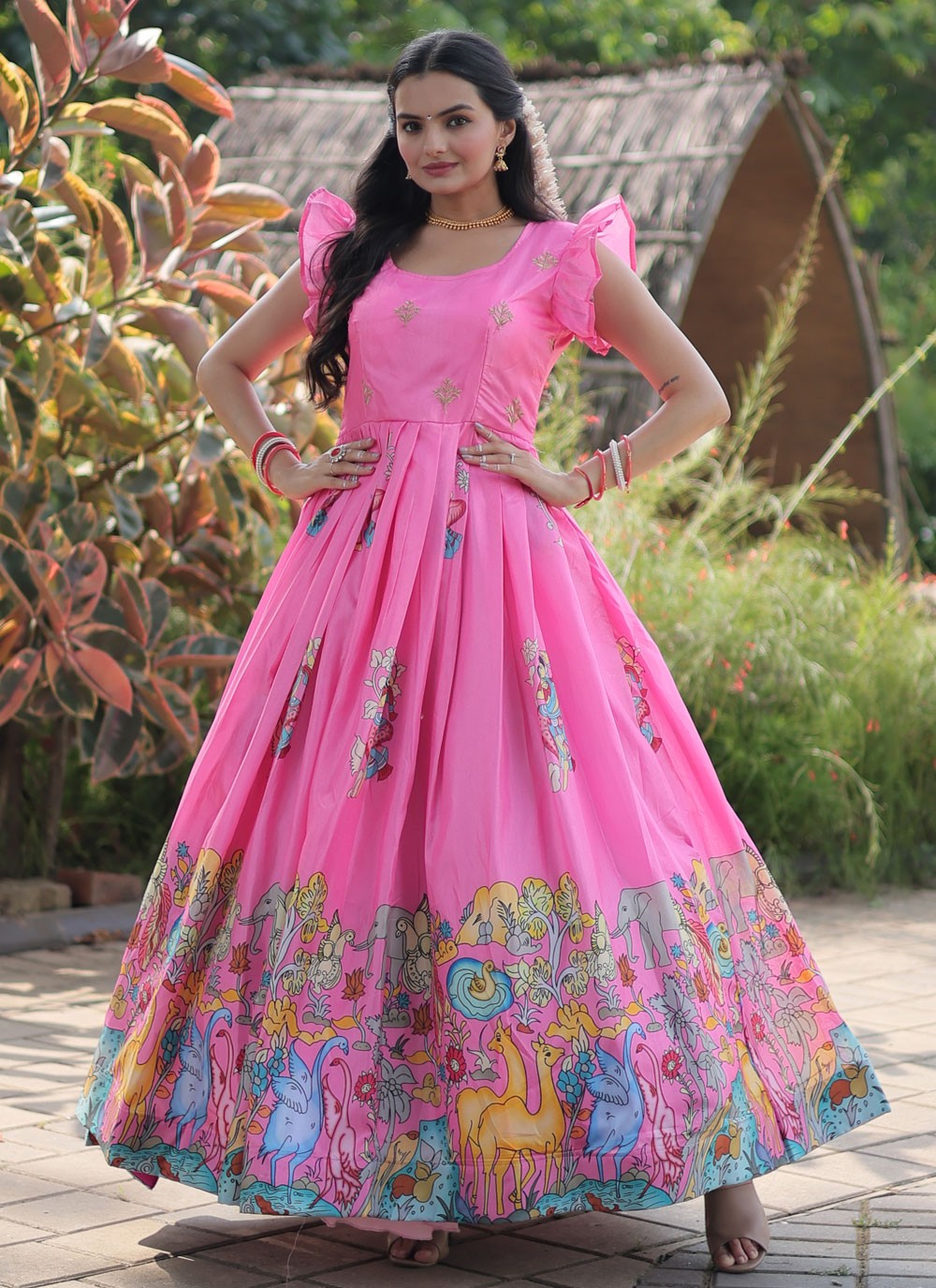 Faux Georgette Gown - G1228