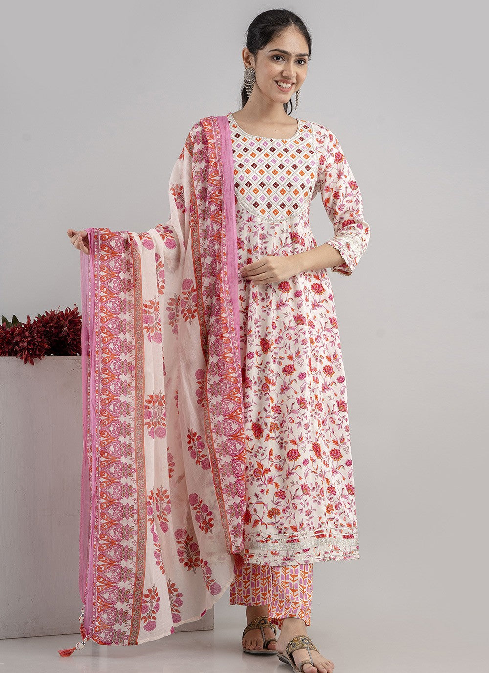Cotton , Rayon Salwar Suit - T1345