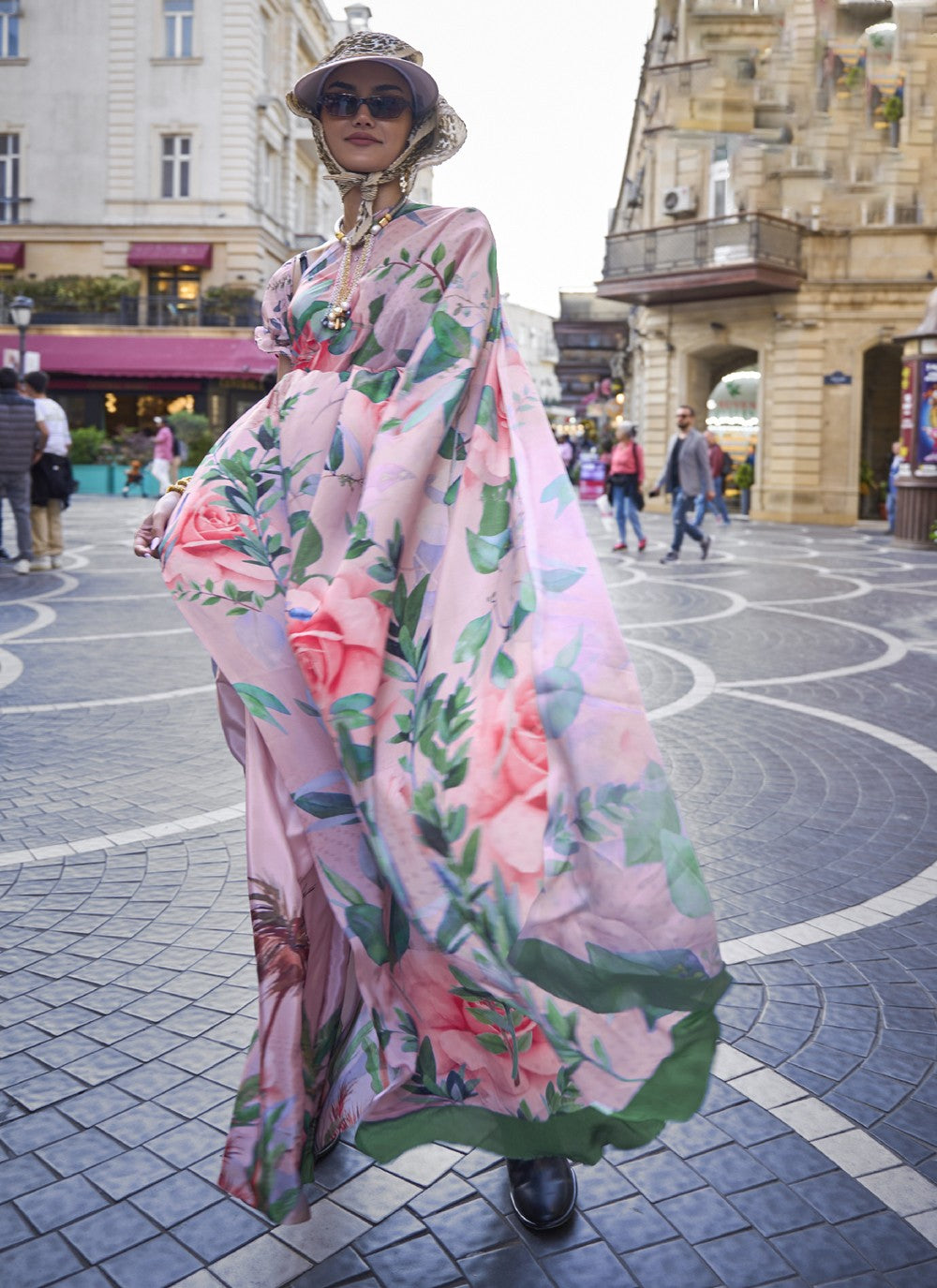 Classic Digital Print Pure Silk Saree - S3764