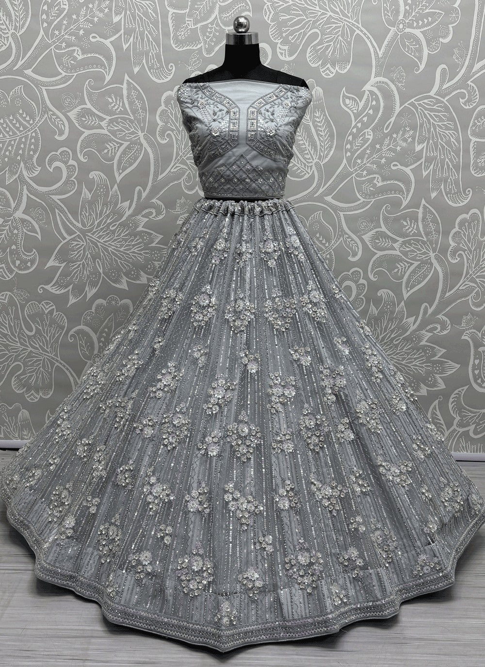 Dimond Net A - Line Lehenga - L2896