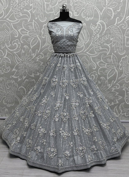 Dimond Net A - Line Lehenga - L2896