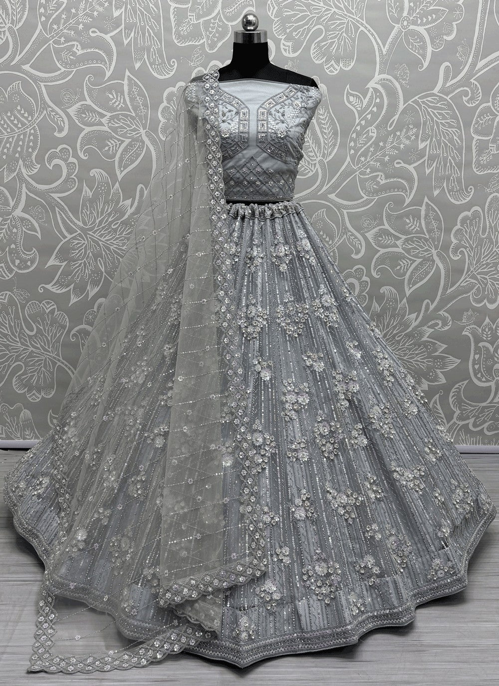 Dimond Net A - Line Lehenga - L2896