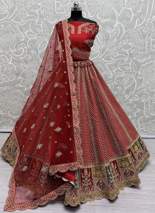 Silk Bridal, Wedding A - Line Lehenga L3645