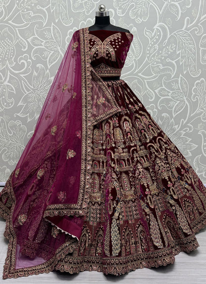 Diamond Velvet A - Line Lehenga - L2385