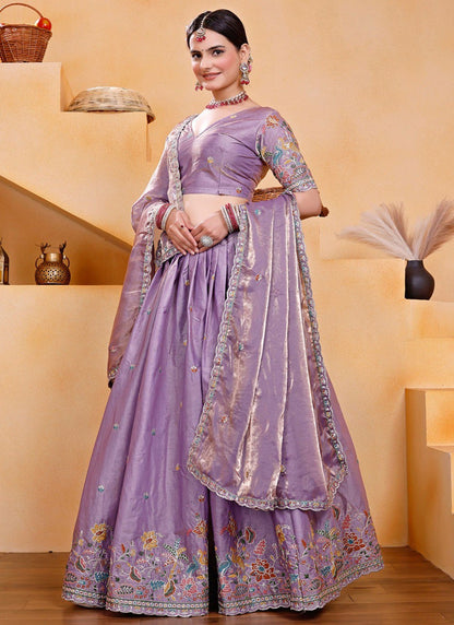 Georgette Festival, Mehandi & Sangeet A - Line Lehenga L3547