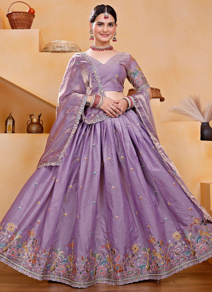 Georgette Festival, Mehandi & Sangeet A - Line Lehenga L3547