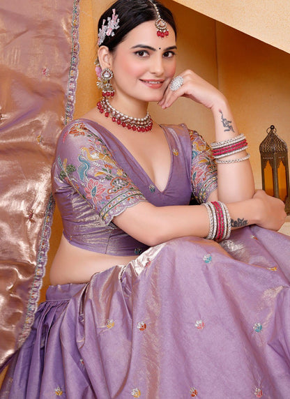 Georgette Festival, Mehandi & Sangeet A - Line Lehenga L3547