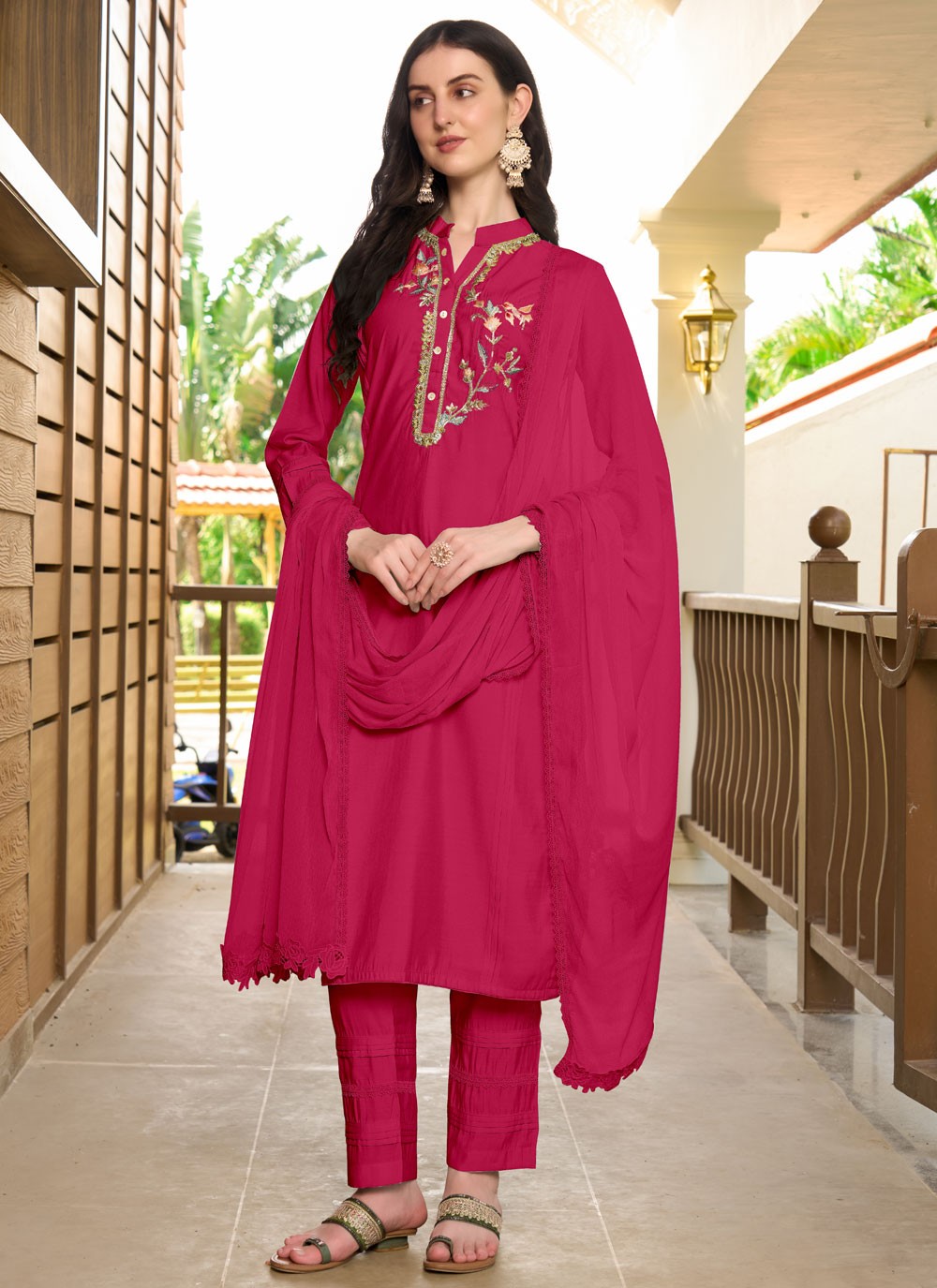 Art Silk Salwar Suit - T3746