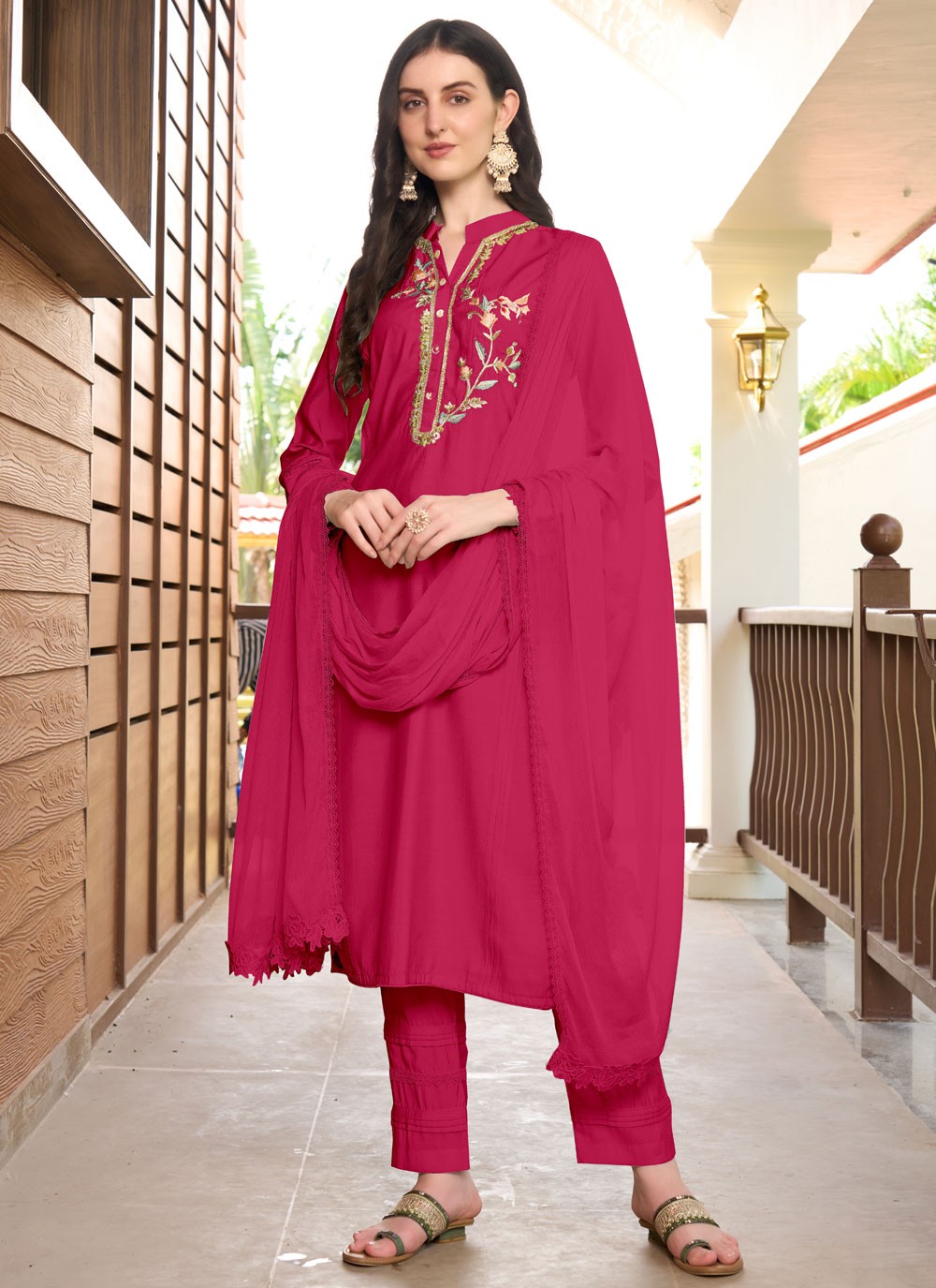 Art Silk Salwar Suit - T3746