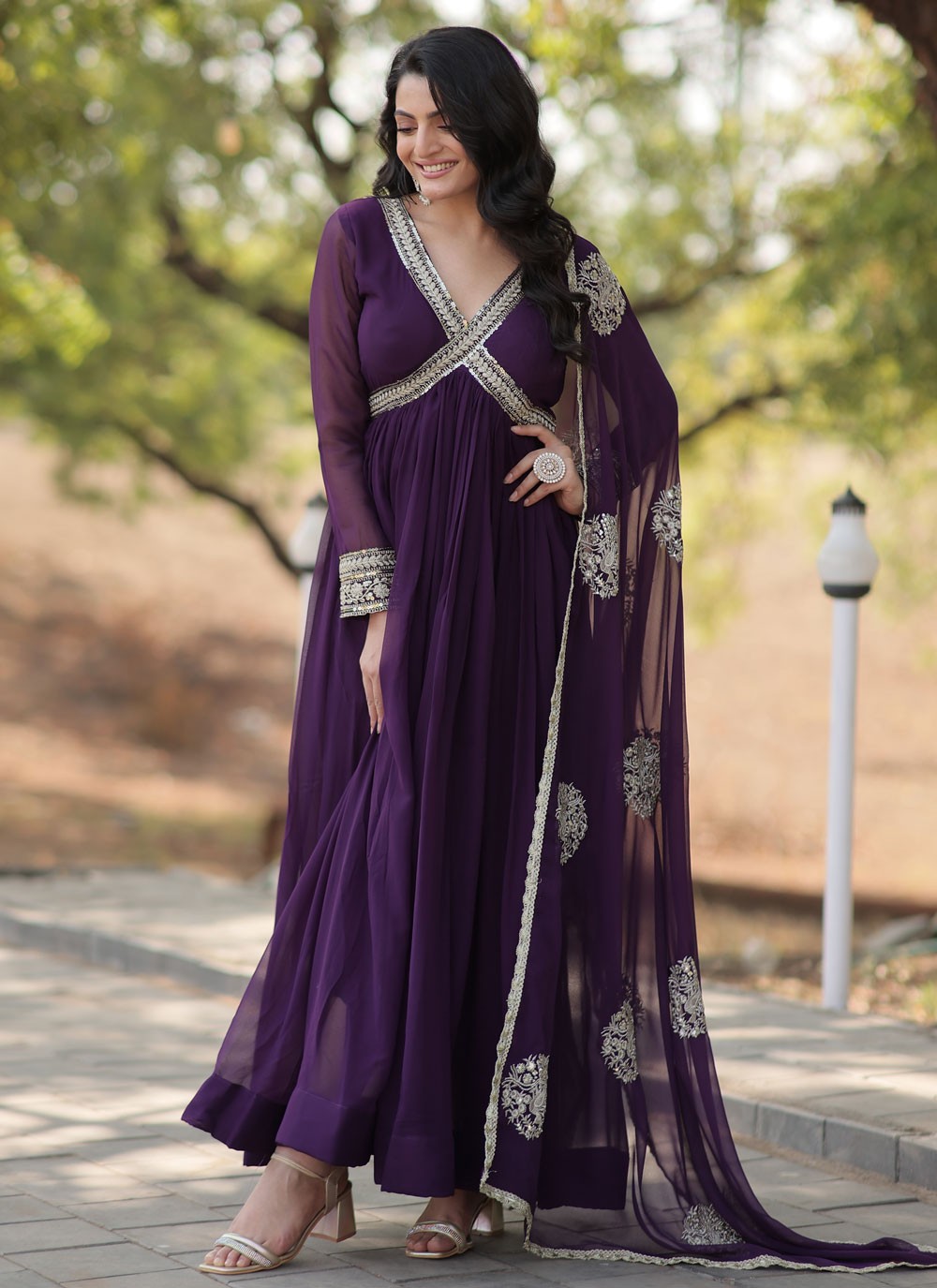Faux Georgette Gown - G1481